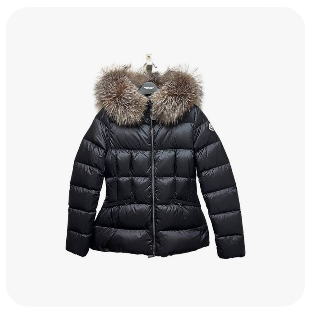 Moncler   Boed Down Puffer Jacket with Genuine Shearling Trim